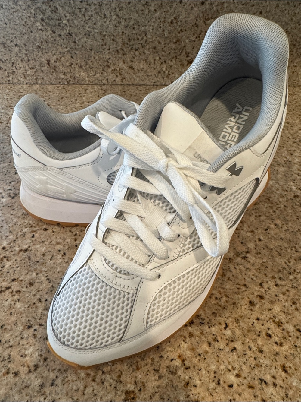 Under Armour Women’s White and Gray Athletic Sneakers